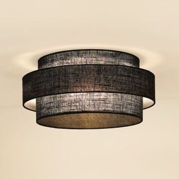 Brilagi - Iluminação de teto SPACE YUTE LED/12W/230V diâmetro 50 cm 3000K/4000K/6400K preto