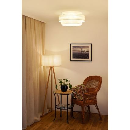 Brilagi - Iluminação de teto SPACE YUTE LED/12W/230V diâmetro 50 cm 3000K/4000K/6400K creme