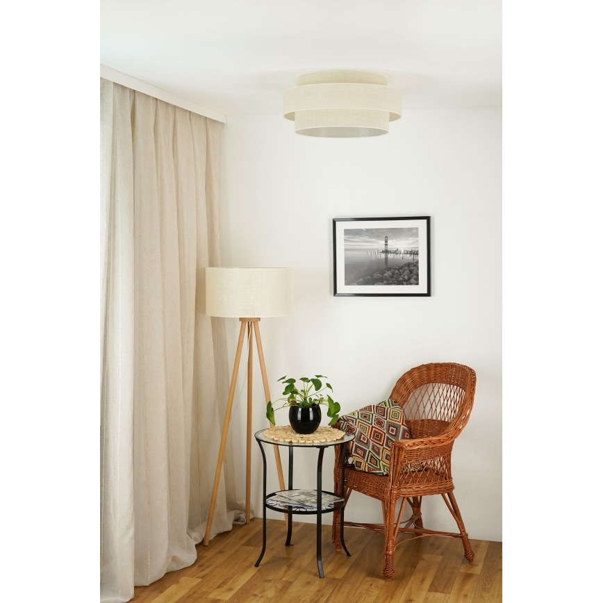 Brilagi - Iluminação de teto SPACE YUTE LED/12W/230V diâmetro 50 cm 3000K/4000K/6400K creme