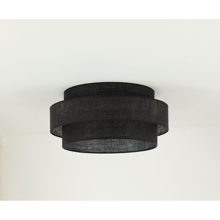 Brilagi - Iluminação de teto SPACE YUTE LED/12W/230V diâmetro 50 cm 3000K/4000K/6400K preto