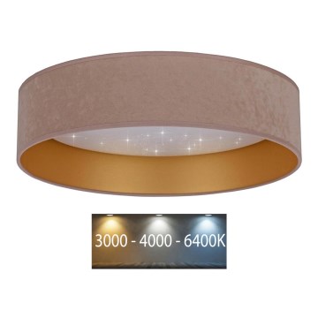 Brilagi - Iluminação de teto VELVET STAR LED/36W/230V d. 55 cm 3000K/4000K/6400K bege/dourado