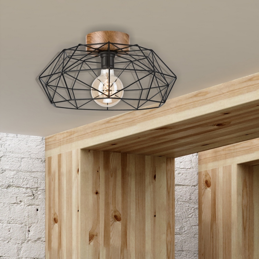 Brilagi - Iluminação de teto WOODY BASKET 1xE27/60W/230V carvalho