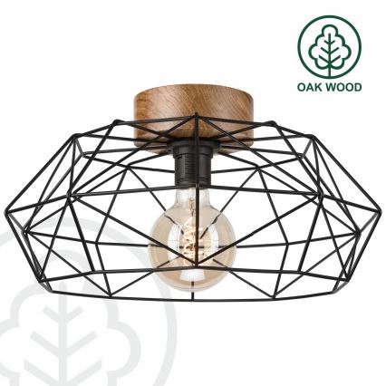 Brilagi - Iluminação de teto WOODY BASKET 1xE27/60W/230V carvalho