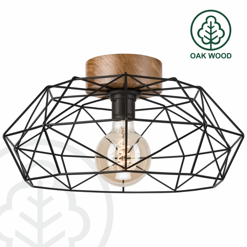 Brilagi - Iluminação de teto WOODY BASKET 1xE27/60W/230V carvalho