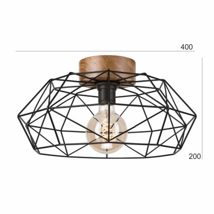 Brilagi - Iluminação de teto WOODY BASKET 1xE27/60W/230V carvalho
