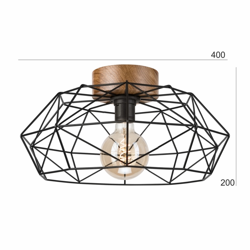 Brilagi - Iluminação de teto WOODY BASKET 1xE27/60W/230V carvalho