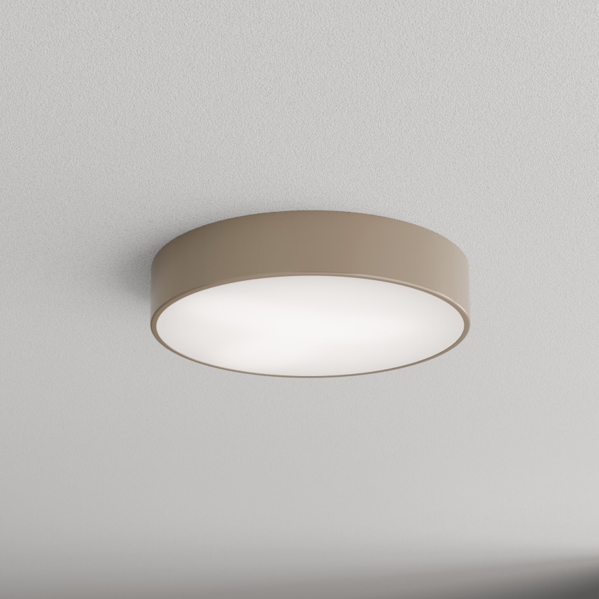 Brilagi - Iluminação de teto exterior com sensor CLARE 3xE27/72W/230V diâmetro 40 cm IP54 bege