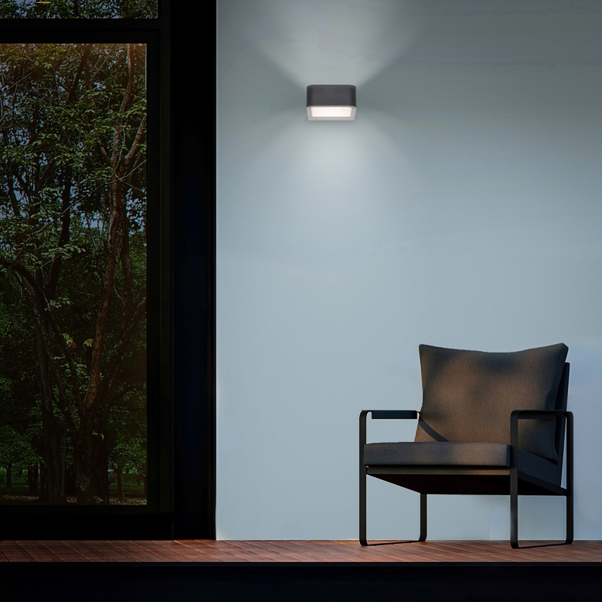 Brilagi - Iluminação de parede exterior LED BARI LED/7W/230V 3000/4000/6000K antracite IP54