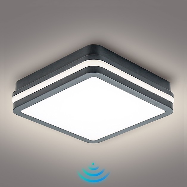 Brilagi - Iluminação exterior LED com sensor BENE LED/18W/230V 22x22 cm antracite IP54