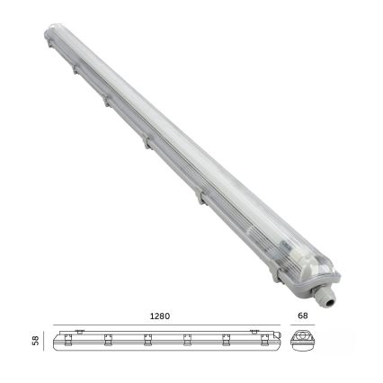 Brilagi - Iluminação industrial fluorescente LED OPTIMA T8 1xG13/18W/230V 4000K IP65 128 cm