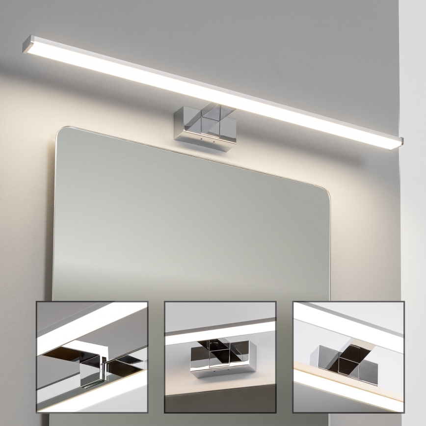 Brilagi - Iluminação LED 3 em 1 para espelho de casa de banho VESTRA LED/15W/230V 80 cm IP44 cromado brilhante