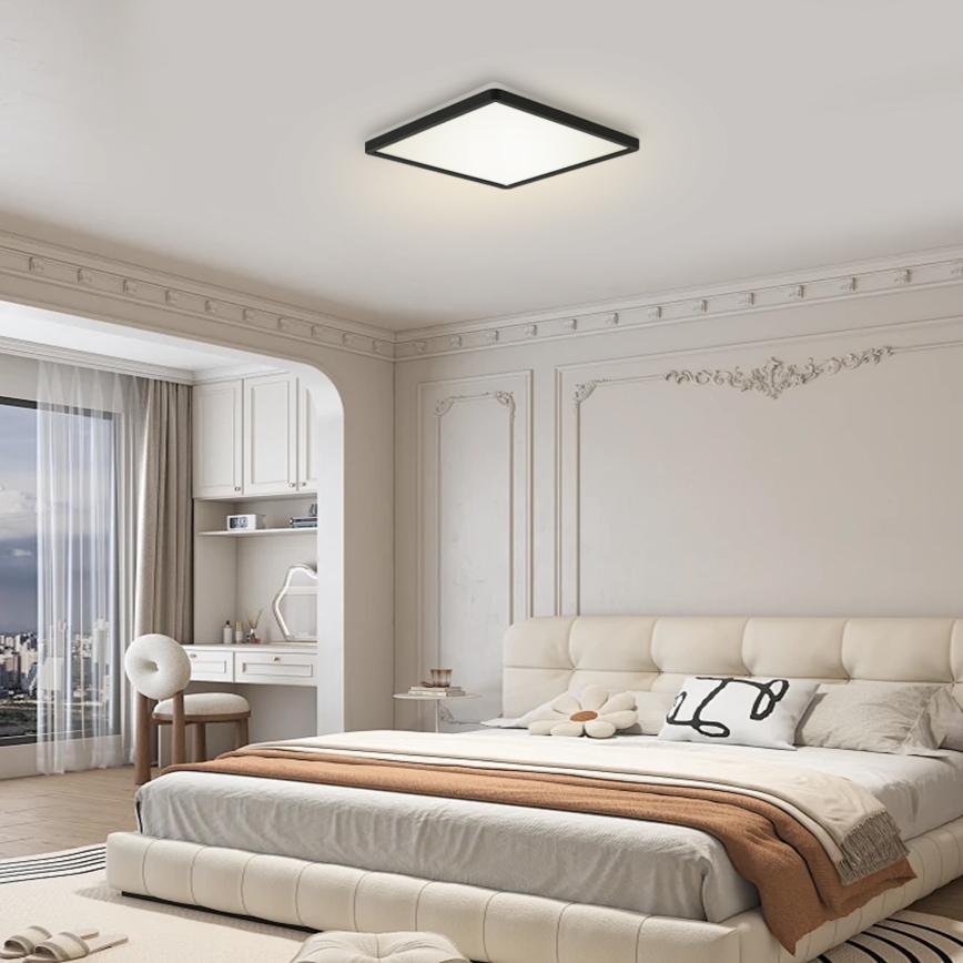 Brilagi - Iluminação LED com regulação com um sensor de anoitecer e movimento ULTRA SLIM LED/18W/230V 30x30 cm + comando