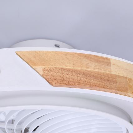 Brilagi - Iluminação de teto LED com regulação e ventoinha LED/30W/230V 3000-6500K branco/carvalho + comando