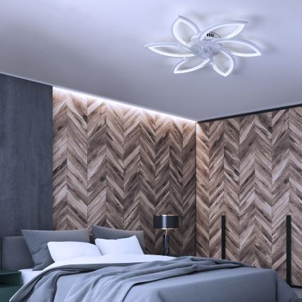 Brilagi - Iluminação de teto LED com regulação e ventoinha LED/50W/230V 3000-6500K branco + comando