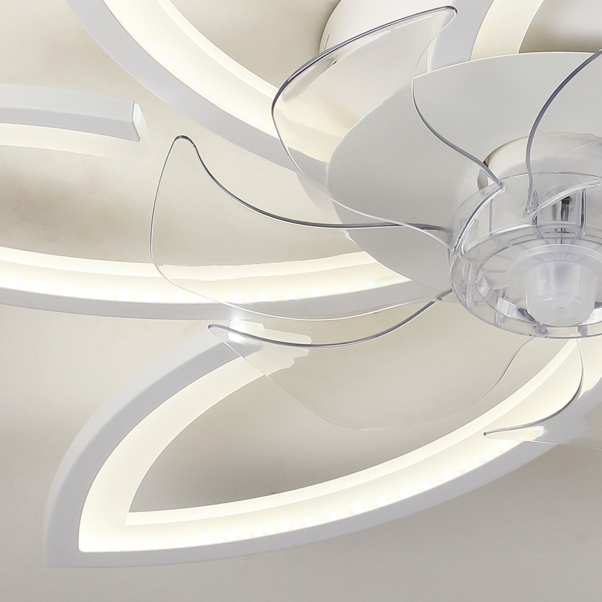 Brilagi - Iluminação de teto LED com regulação e ventoinha LED/50W/230V 3000-6500K branco + comando