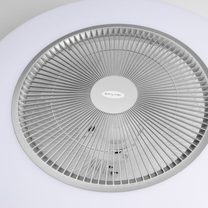 Brilagi - Iluminação LED com regulação e ventoinha AURA LED/38W/230V 3000-6000K prateado + controlo remoto
