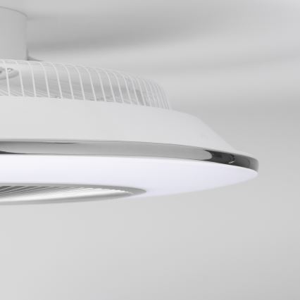 Brilagi - Iluminação LED com regulação e ventoinha AURA LED/38W/230V 3000-6000K prateado + controlo remoto