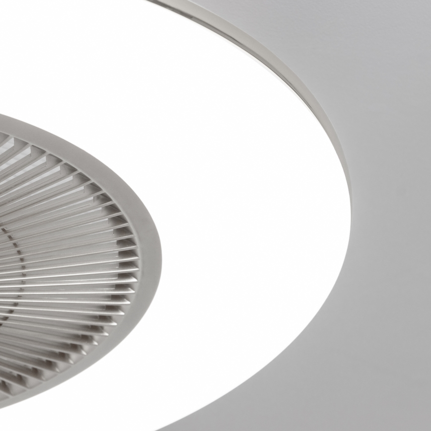 Brilagi - Iluminação LED com regulação e ventoinha AURA LED/38W/230V 3000-6000K prateado + controlo remoto
