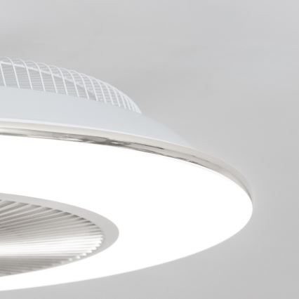 Brilagi - Iluminação LED com regulação e ventoinha AURA LED/38W/230V 3000-6000K prateado + controlo remoto