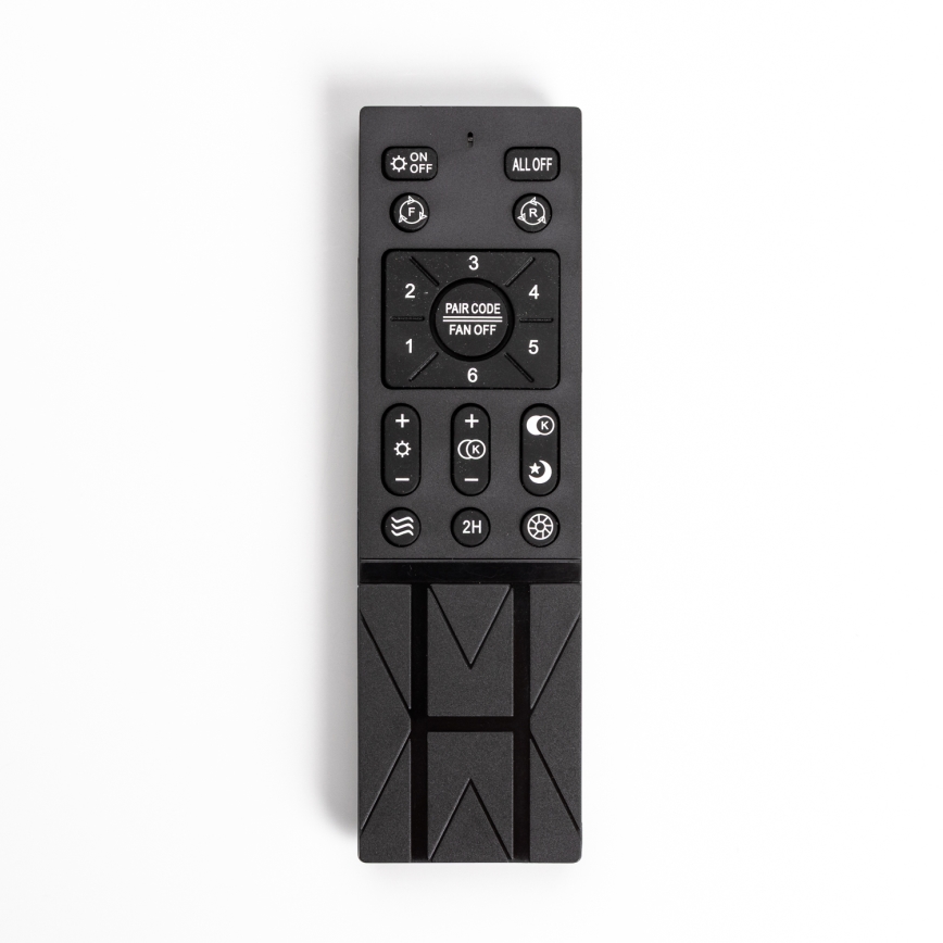 Brilagi - Iluminação LED com regulação e ventoinha AURA LED/38W/230V 3000-6000K preto + controlo remoto
