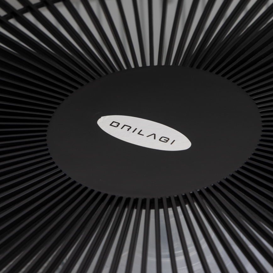 Brilagi - Iluminação LED com regulação e ventoinha AURA LED/38W/230V 3000-6000K preto + controlo remoto