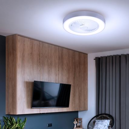 Brilagi - Iluminação de teto LED com regulação e ventoinha LED/30W/230V 3000-6500K branco + comando