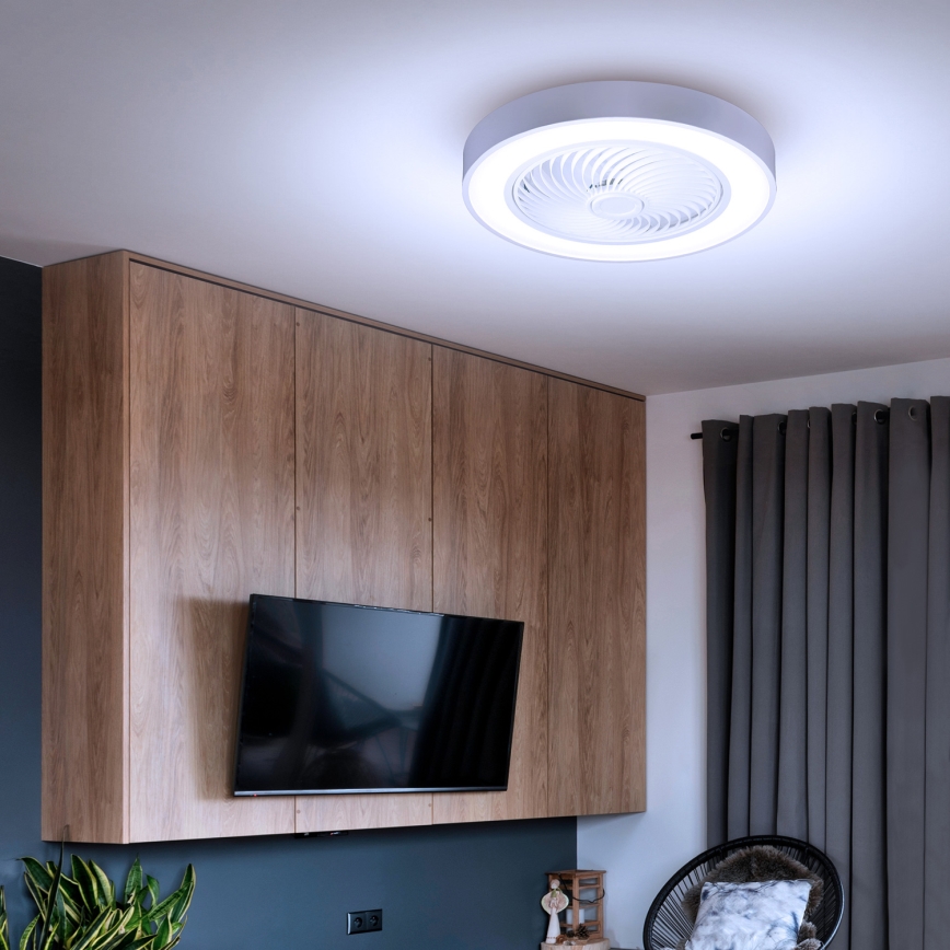 Brilagi - Iluminação de teto LED com regulação e ventoinha LED/30W/230V 3000-6500K branco + comando