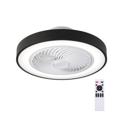 Brilagi - Iluminação de teto LED com regulação e ventoinha LED/30W/230V 3000-6500K preto + comando