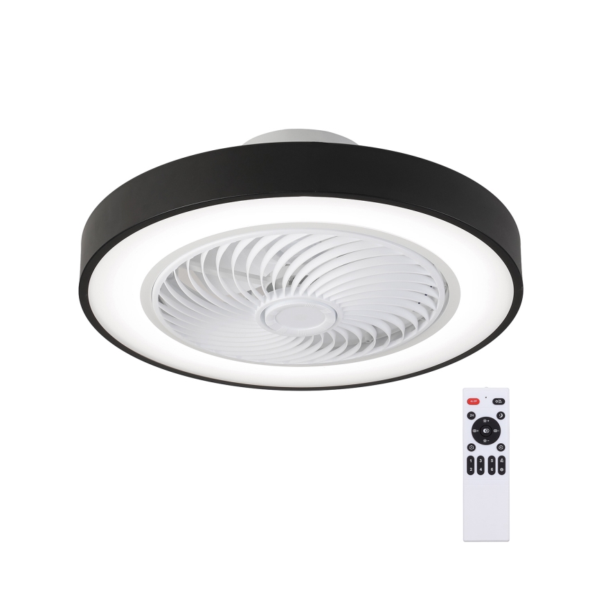 Brilagi - Iluminação de teto LED com regulação e ventoinha LED/30W/230V 3000-6500K preto + comando
