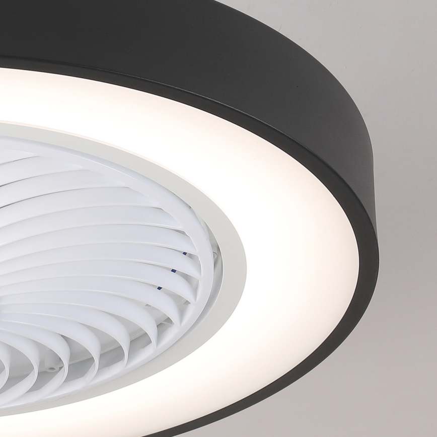 Brilagi - Iluminação de teto LED com regulação e ventoinha LED/30W/230V 3000-6500K preto + comando
