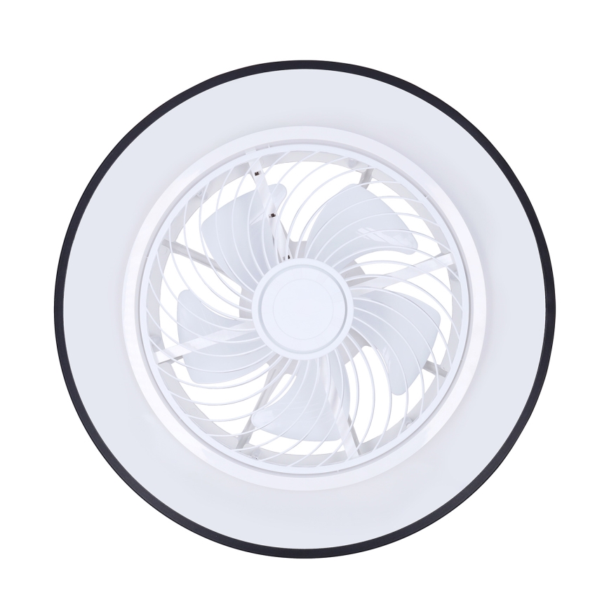 Brilagi - Iluminação de teto LED com regulação e ventoinha LED/30W/230V 3000-6500K preto + comando