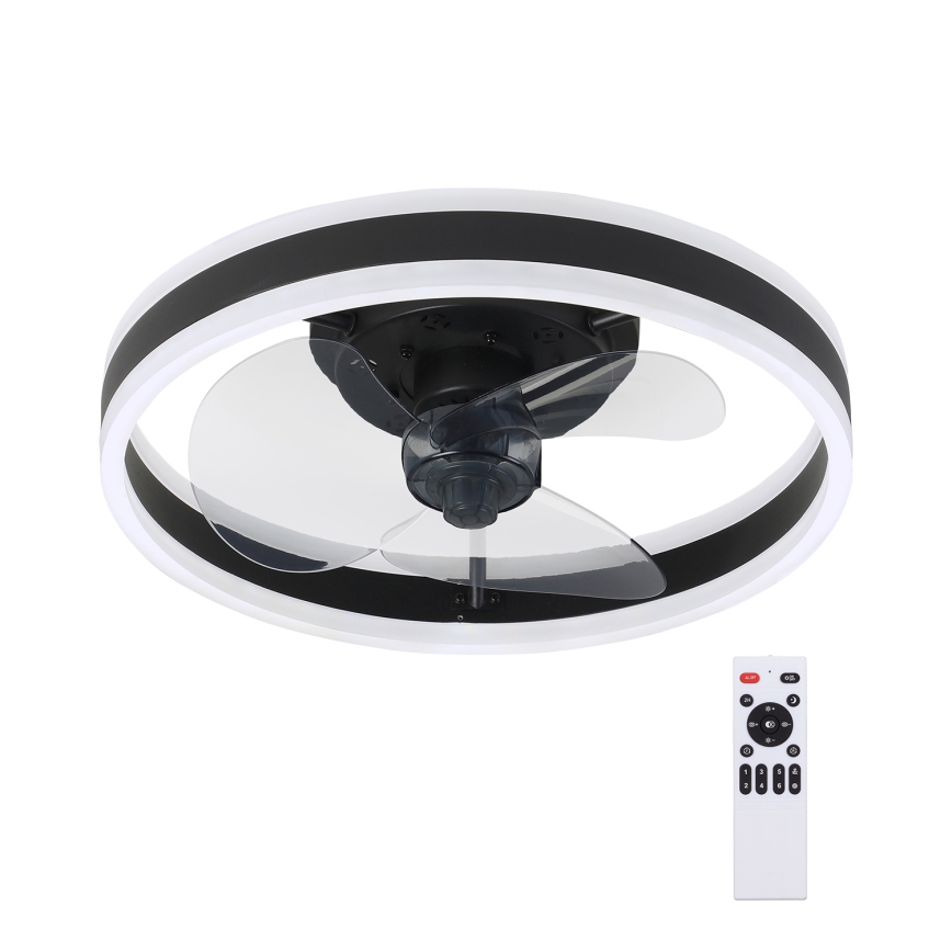 Brilagi - Iluminação de teto LED com regulação e ventoinha LED/30W/230V 3000-6500K preto + comando