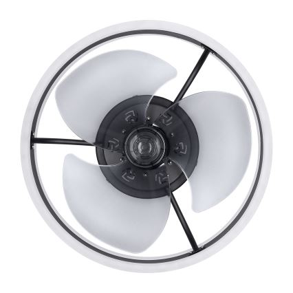 Brilagi - Iluminação de teto LED com regulação e ventoinha LED/30W/230V 3000-6500K preto + comando