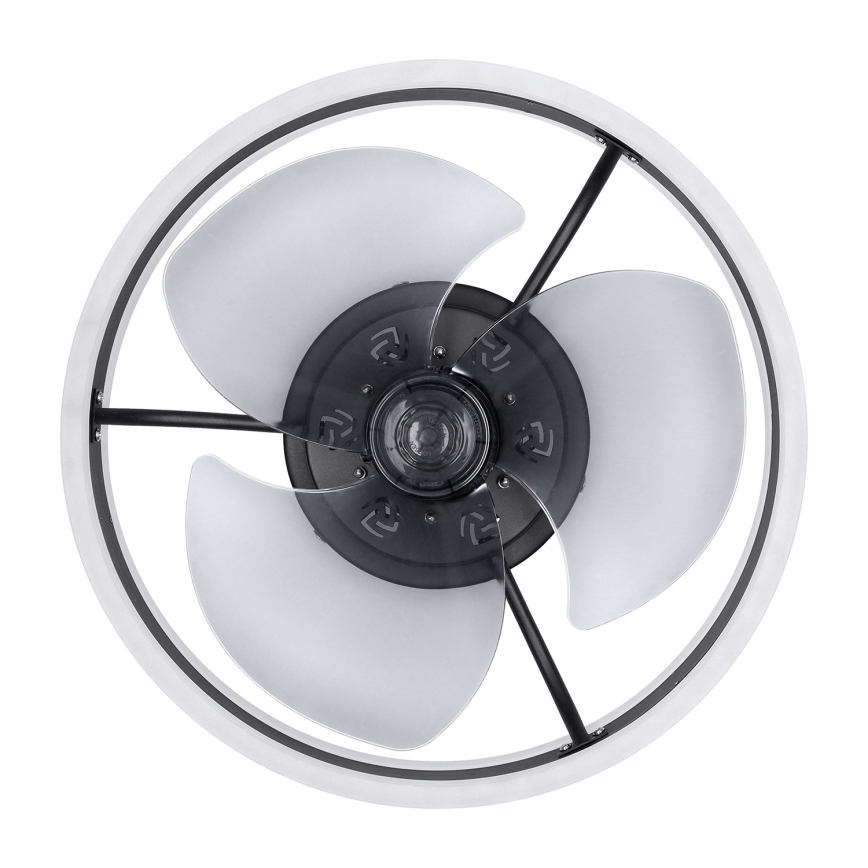 Brilagi - Iluminação de teto LED com regulação e ventoinha LED/30W/230V 3000-6500K preto + comando