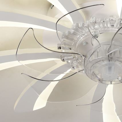 Brilagi - Iluminação de teto LED com regulação e ventoinha LED/50W/230V 3000-6500K branco + comando
