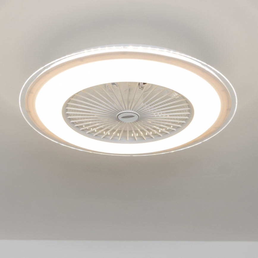 Brilagi - Iluminação LED com regulação e ventoinha RONDA LED/48W/230V 3000-6000K branco + controlo remoto