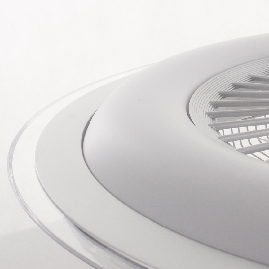 Brilagi - Iluminação LED com regulação e ventoinha RONDA LED/48W/230V 3000-6000K prateada + controlo remoto
