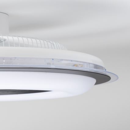 Brilagi - Iluminação LED com regulação e ventoinha RONDA LED/48W/230V 3000-6000K preto + controlo remoto