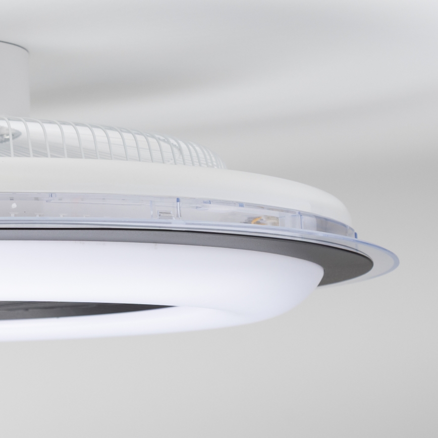 Brilagi - Iluminação LED com regulação e ventoinha RONDA LED/48W/230V 3000-6000K preto + controlo remoto