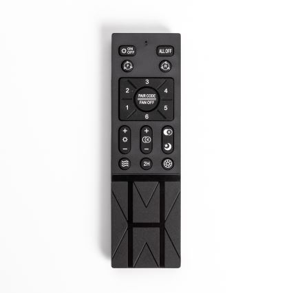 Brilagi - Iluminação LED com regulação e ventoinha RONDA LED/48W/230V 3000-6000K preto + controlo remoto