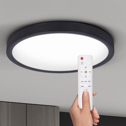 Brilagi - Iluminação de teto LED com regulação ESTELA LED/36W/230V 3000-6500K ø 30 cm preto + comando