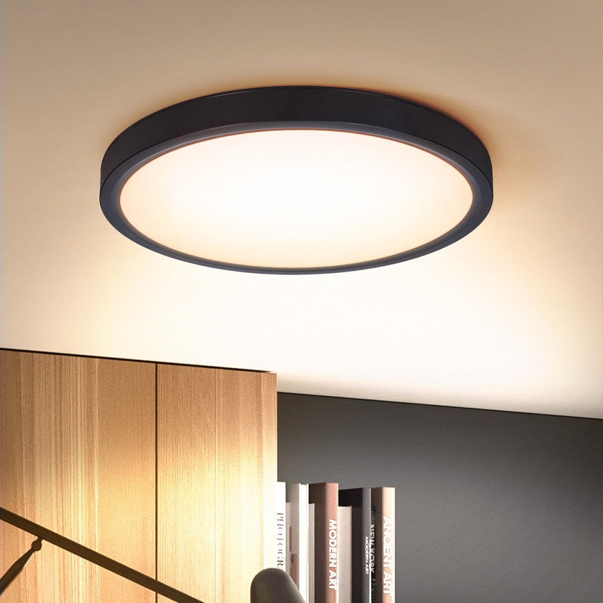 Brilagi - Iluminação de teto LED com regulação ESTELA LED/48W/230V 3000-6500K ø 40 cm preto + comando