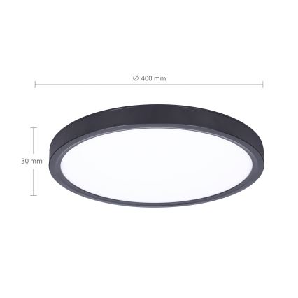 Brilagi - Iluminação de teto LED com regulação ESTELA LED/48W/230V 3000-6500K ø 40 cm preto + comando