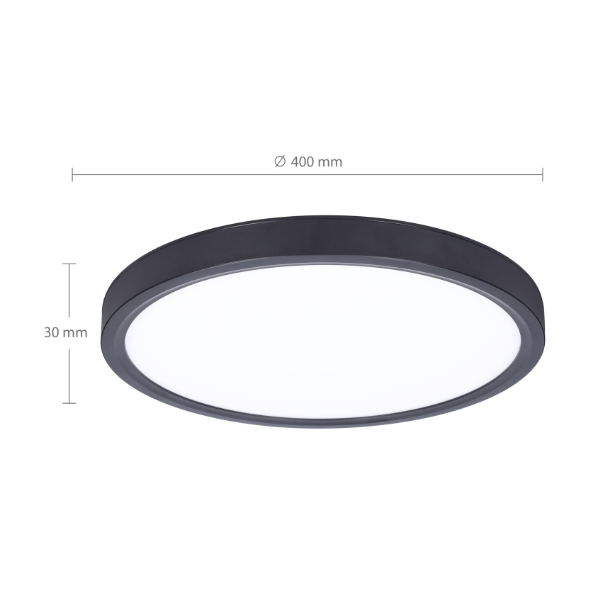 Brilagi - Iluminação de teto LED com regulação ESTELA LED/48W/230V 3000-6500K ø 40 cm preto + comando