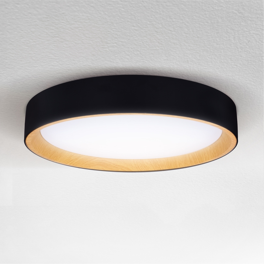 Brilagi - Iluminação de teto LED com regulação LARIOS LED/48W/230V 3000-6500K ø 39 cm preto + comando