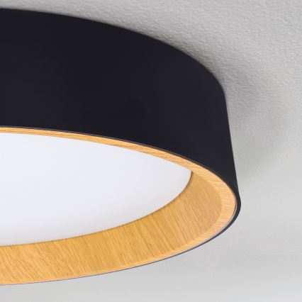 Brilagi - Iluminação de teto LED com regulação LARIOS LED/48W/230V 3000-6500K ø 39 cm preto + comando