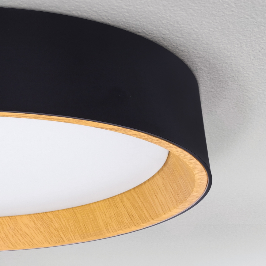 Brilagi - Iluminação de teto LED com regulação LARIOS LED/48W/230V 3000-6500K ø 39 cm preto + comando
