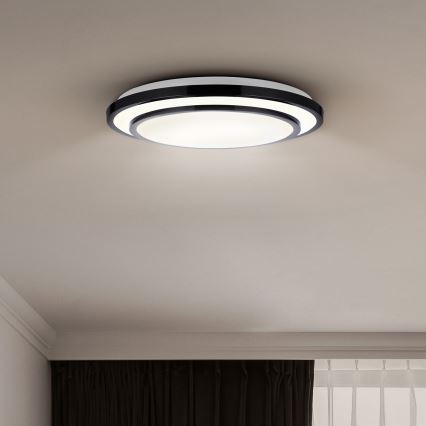 Brilagi - Iluminação de teto LED com regulação LUCIANO LED/48W/230V 3000-6500K ø 39 cm preto + comando
