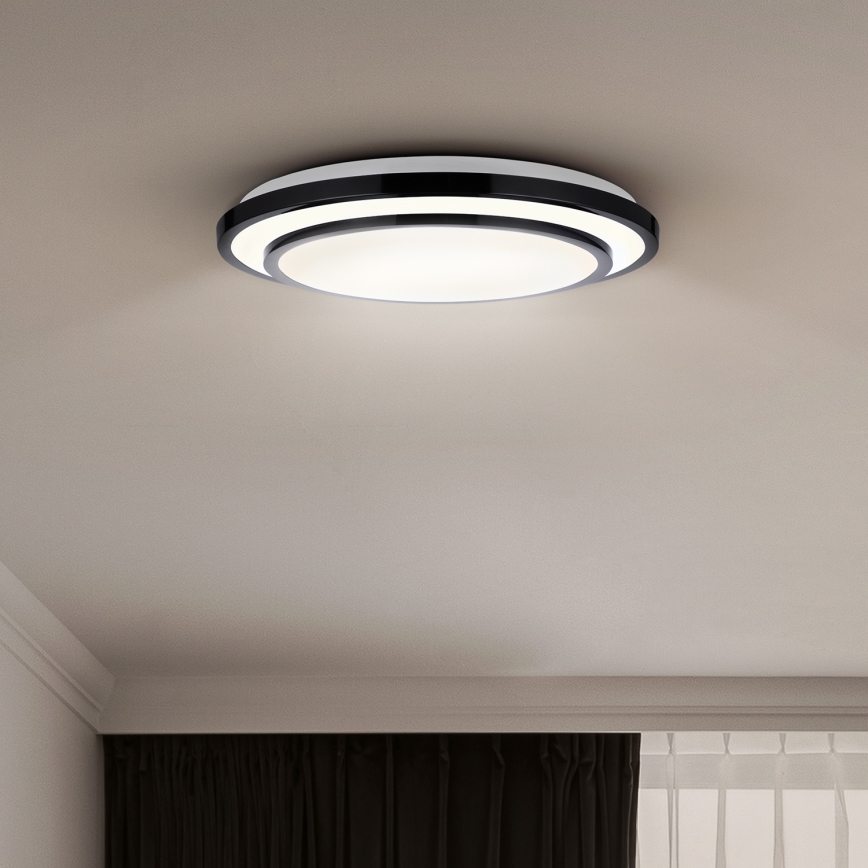 Brilagi - Iluminação de teto LED com regulação LUCIANO LED/48W/230V 3000-6500K ø 39 cm preto + comando