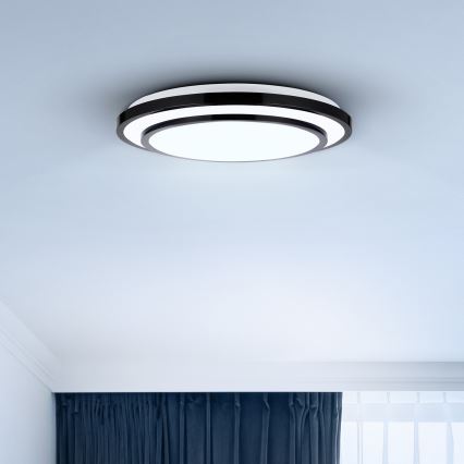 Brilagi - Iluminação de teto LED com regulação LUCIANO LED/48W/230V 3000-6500K ø 39 cm preto + comando